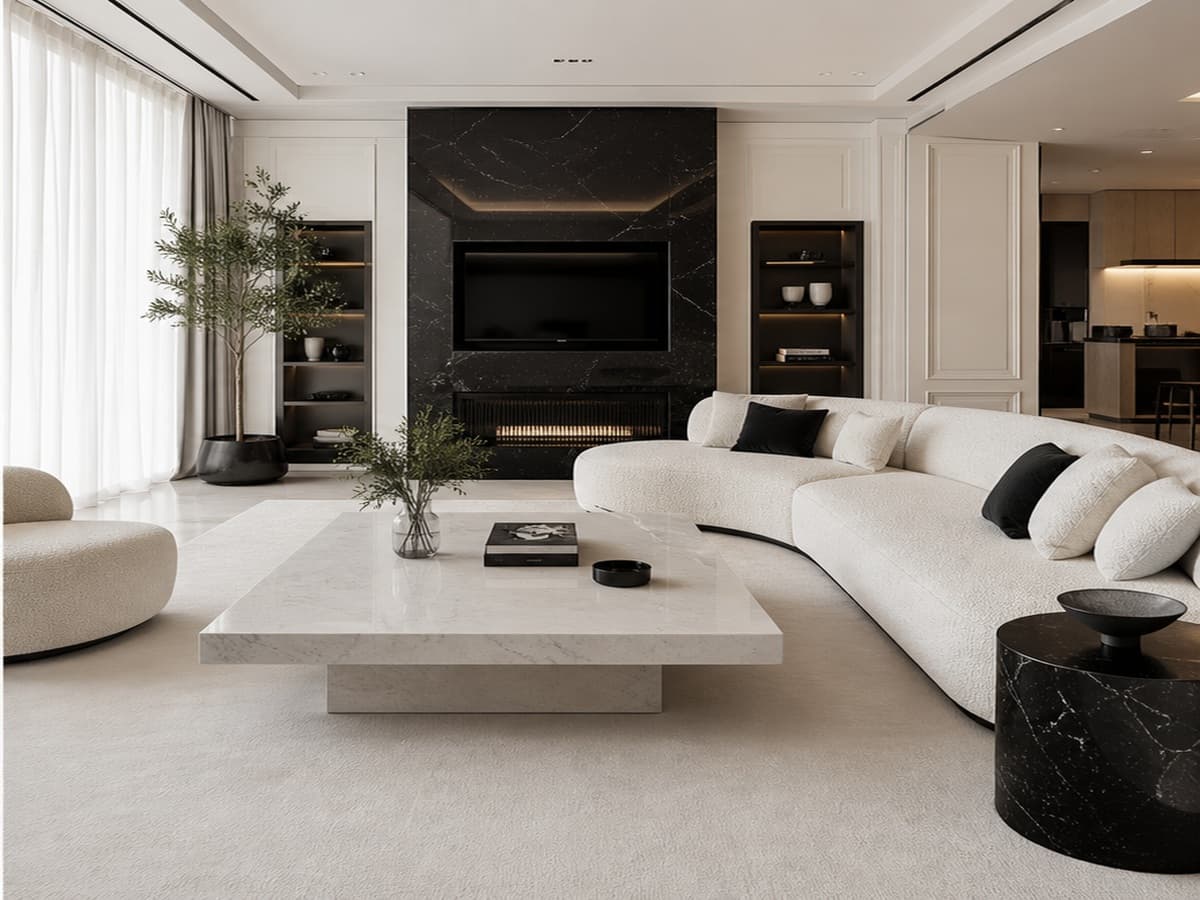 Living room cleaning transformation - After